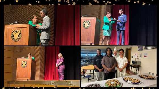 collage of photos of students with their awards