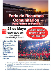 Resource Fair for Spanish Speaking Families flyer