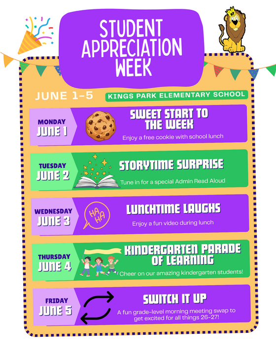 KPES Student Appreciation Week Flyer
