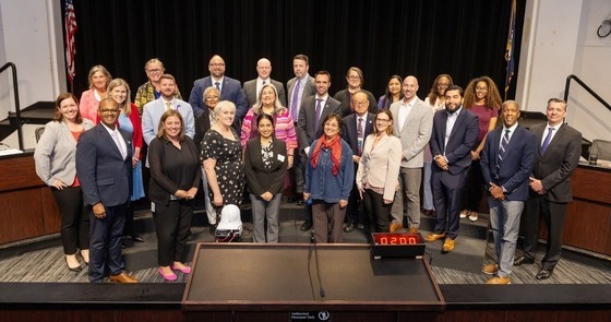 2026 Board Recognized for National Board Certification photo with the board and teachers 