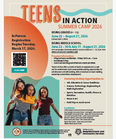 Teens in Action Summer Camp Flyer