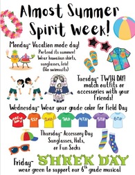 poster for spirit week activities