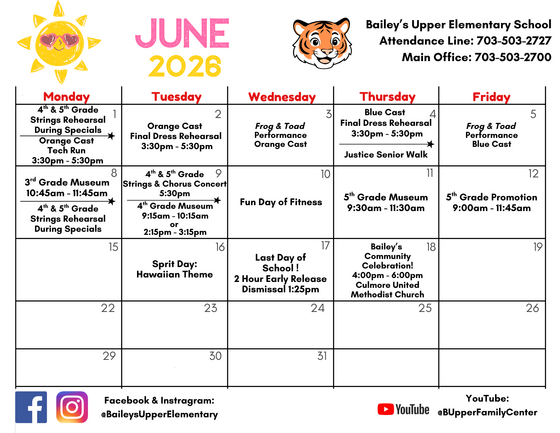 Updated Calendar