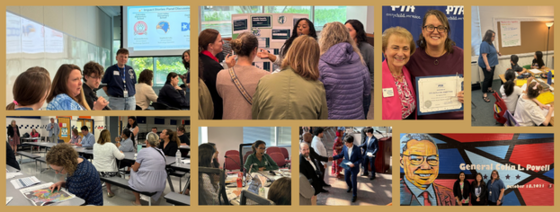 Collage of pictures from weekly visits from Chair Anderson 