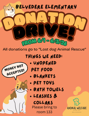 Donation Drive for Lost Dog Animal Rescue. Detailed information in the text blurb before