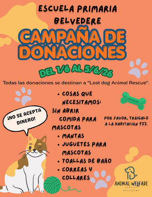 Donation Drive for Lost Dog Animal Rescue Flier in Spanish. Detailed information in the text blurb before