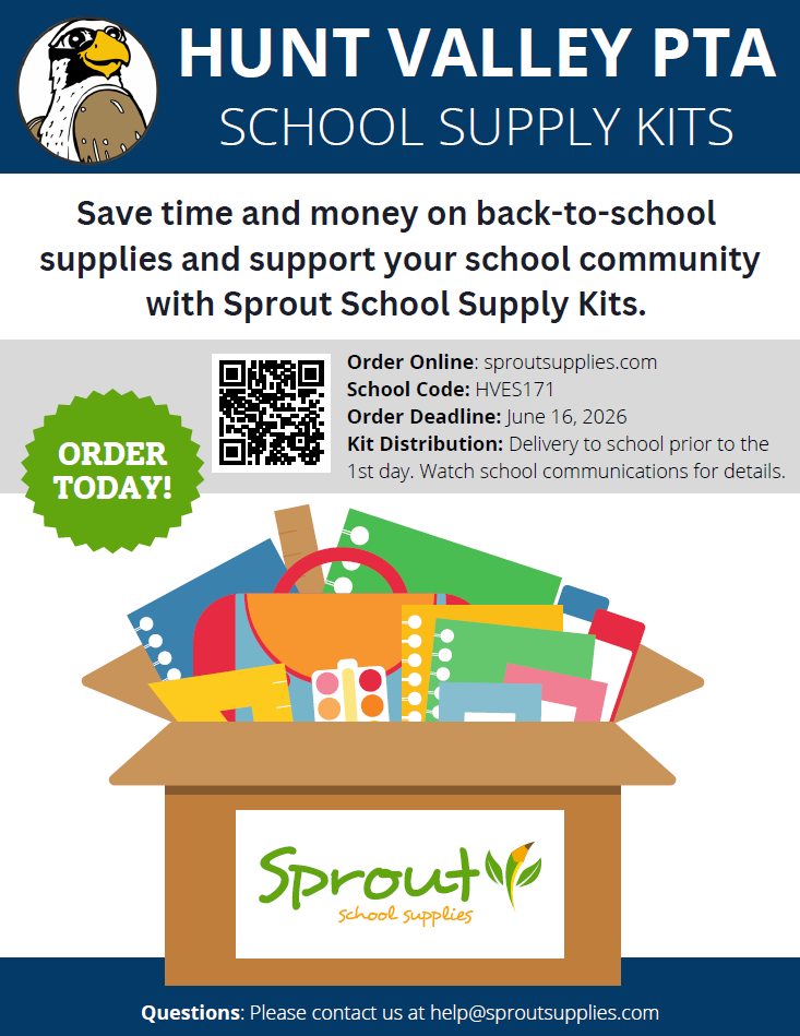 flier with QR code for sprout school supplies