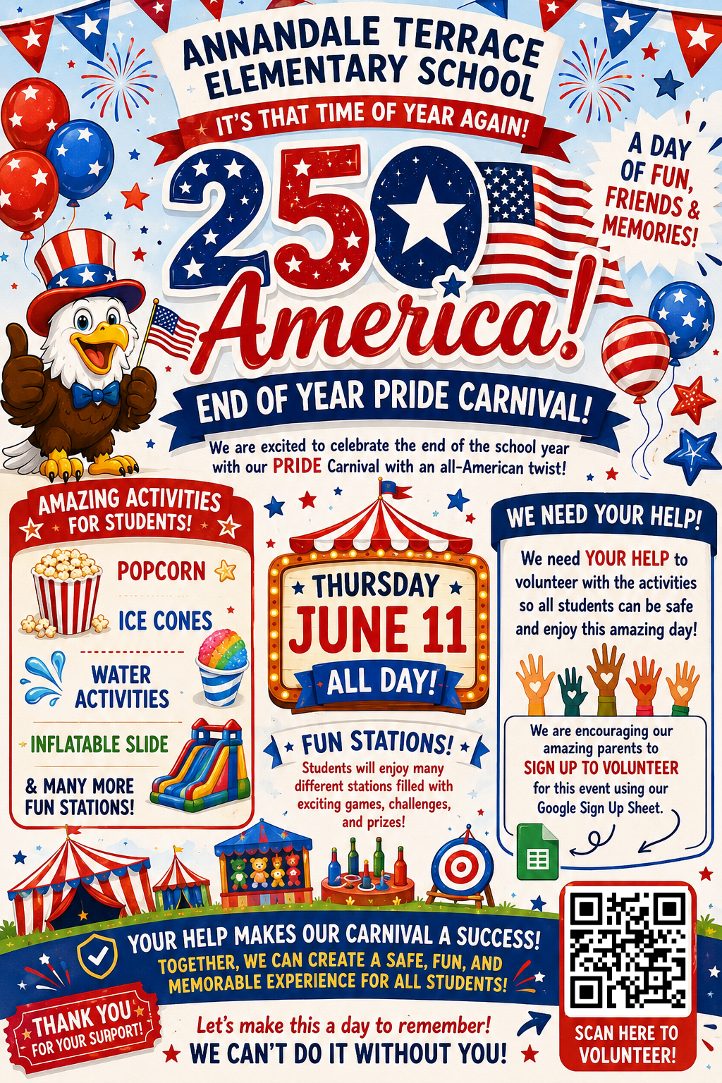 2025-2026 ATES Pride Carnival Celebrating "250 America"