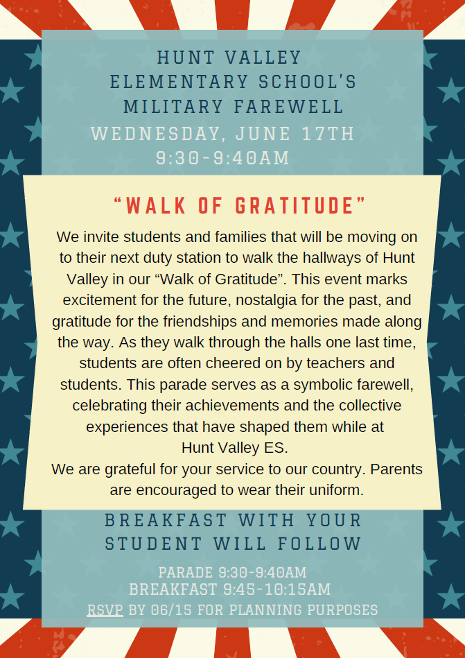 HVES military farewell "walk of gratitude"