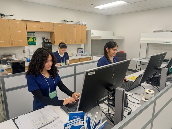 Pharmacy students dispense medication