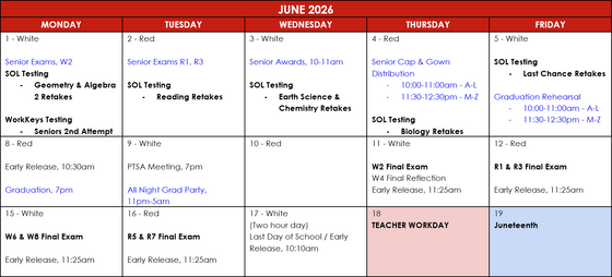Testing Calendar