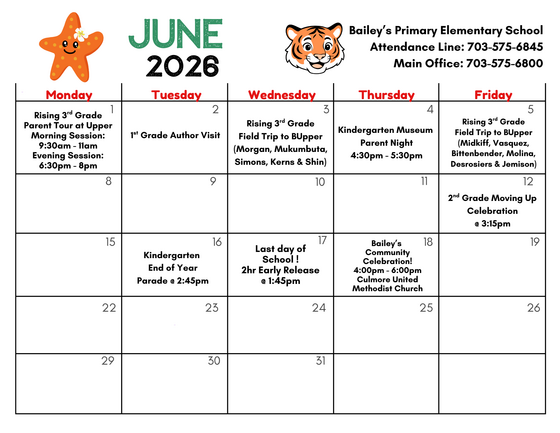 June Calendar