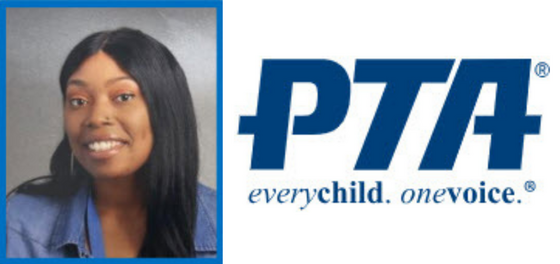 Ms. Gabby Wright with the PTA logo