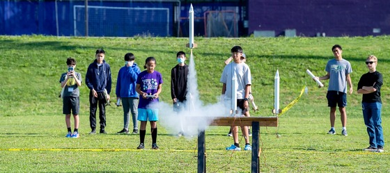 Students enjoying a CTEAC summer program outside