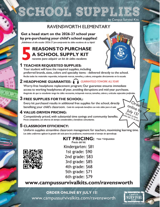 School Supplies 2026-2027