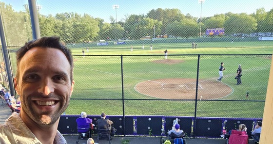 Tom Dannan at Lake Braddock Baseball Game