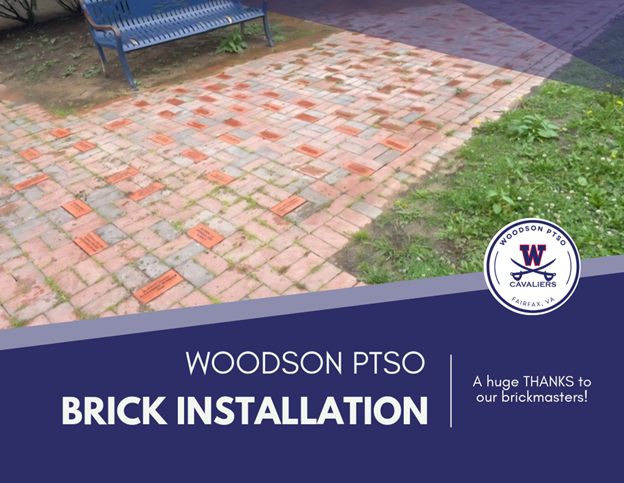 Senior bricks were placed outside Woodson High School