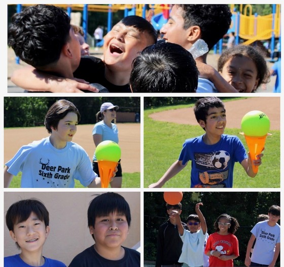 students having fun on field day