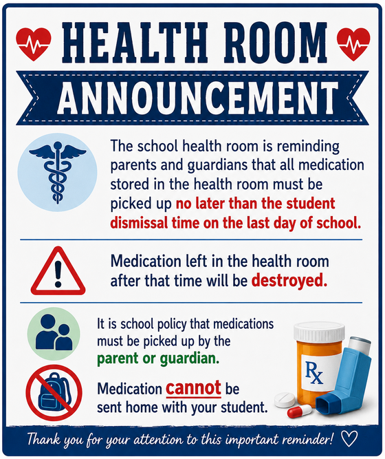 Health room announcement 