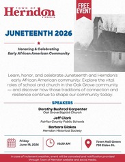 Herndon Juneteenth Poster with Old Grove building