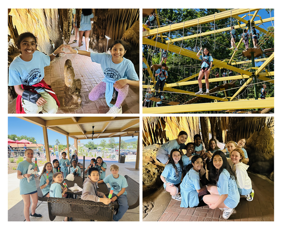 students enjoying popsicles and exploring Luray Caverns