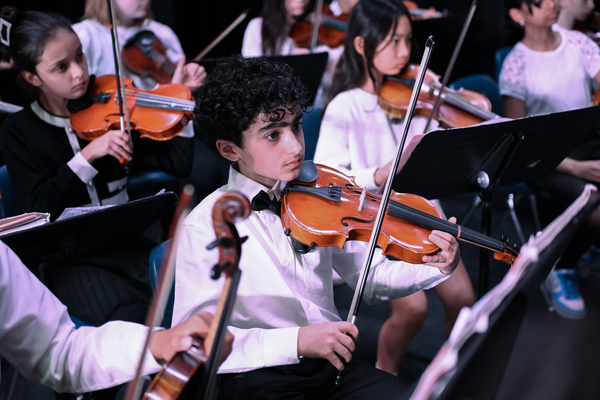 he performance of the National Anthem by the Spring Hill Elementary School Strong Orchestra under the direction of Margot Mevinsky