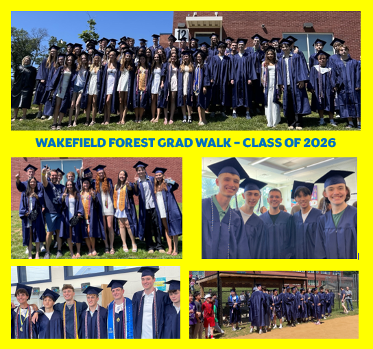 picture of class of 2026 grad walk at WFES