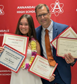 shawn & lily with awards