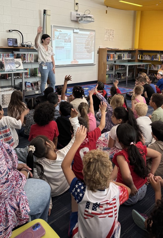 HMES students learned about the summer programs available through the FCPL.