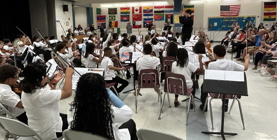 4th Grade Strings students performing their Spring Concert