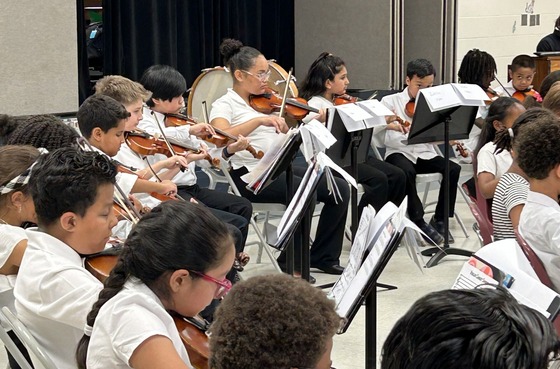 4th grade Strings students performing their Spring Concert