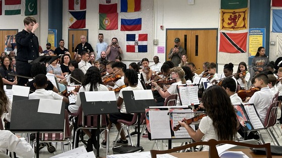 5th and 6th grade Strings students performing their Spring Concert