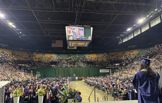 Students at graduation