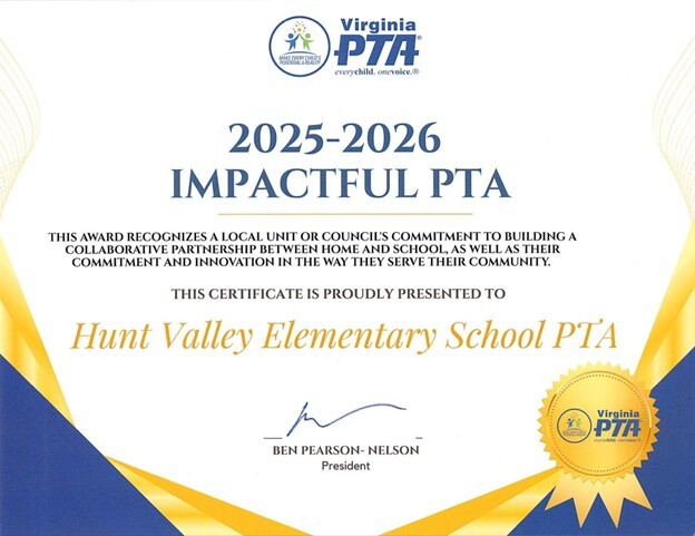 HVES impactful PTA award