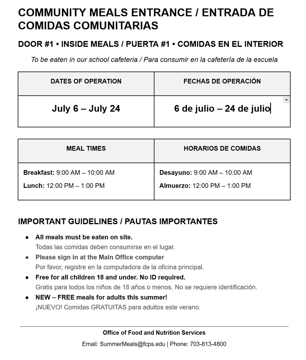 inside meals