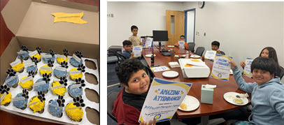 We celebrated some students this week who have demonstrated an increase in their attendance this year!