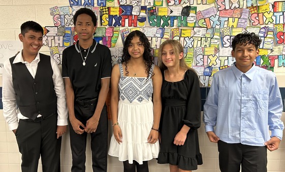 6th graders getting ready for promotion