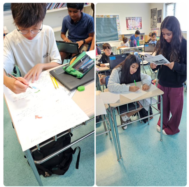 Seventh-grade students collaborated on Civil Rights Movement projects