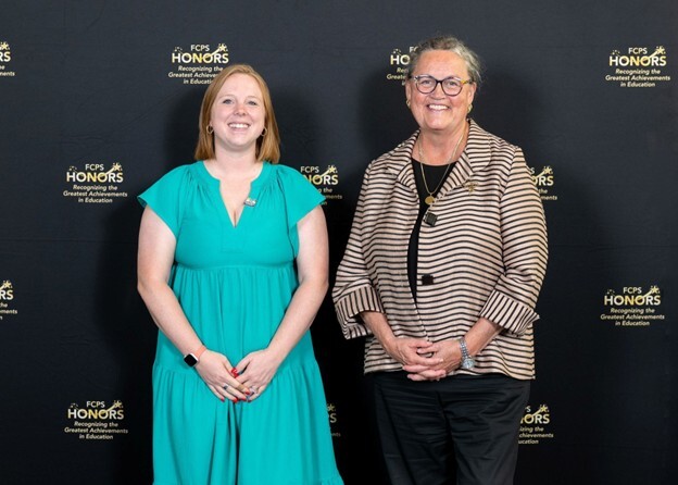 Teacher with superintendent