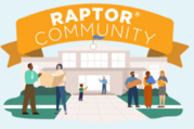 cartoon people working outside of a building