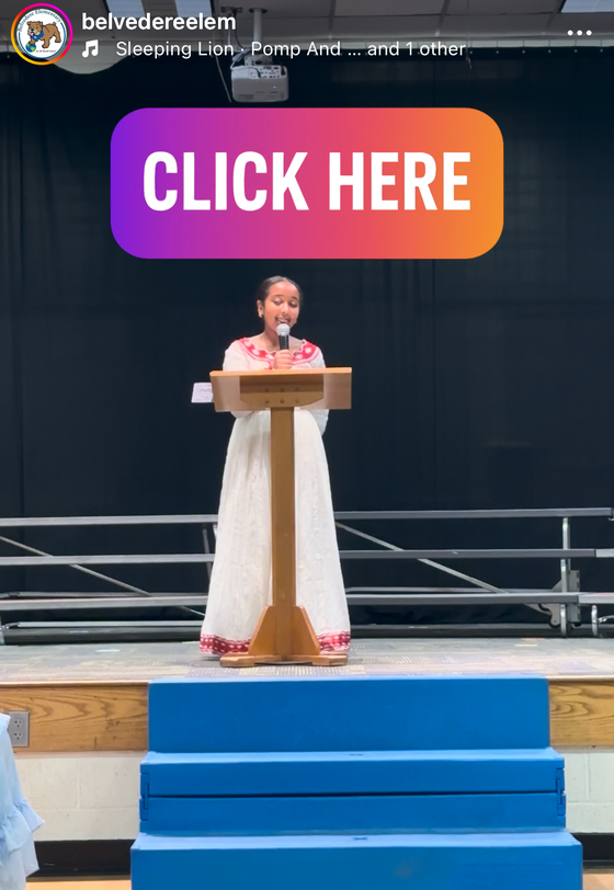 5th Grade student speaker at Graduation