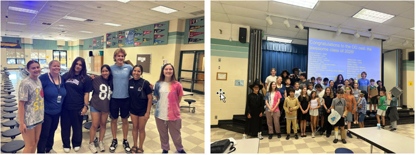 Fifth Grade play performers and honor guests.