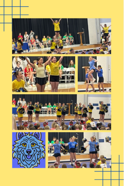 collage of cheer photos