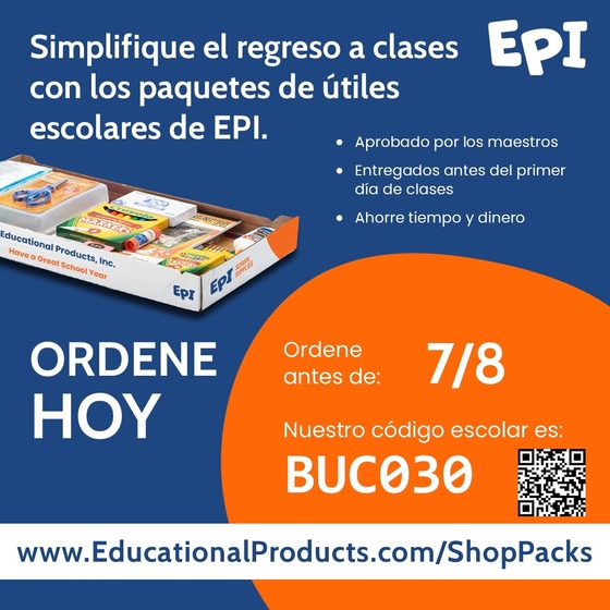 Flyer for ordering school supplies