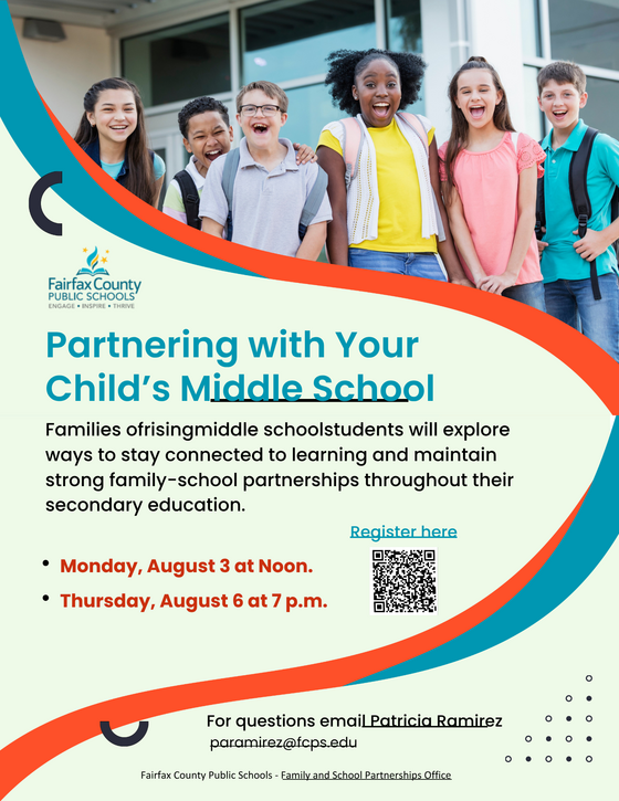 Middle school partnership flyer