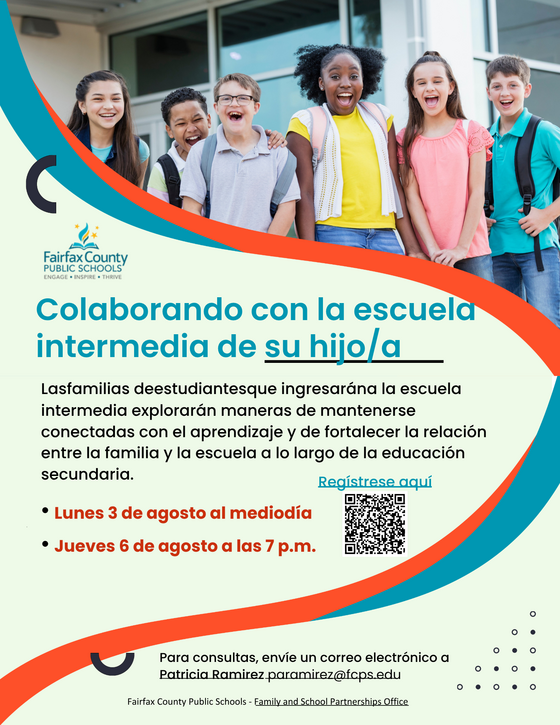 Middle school partnership flyer