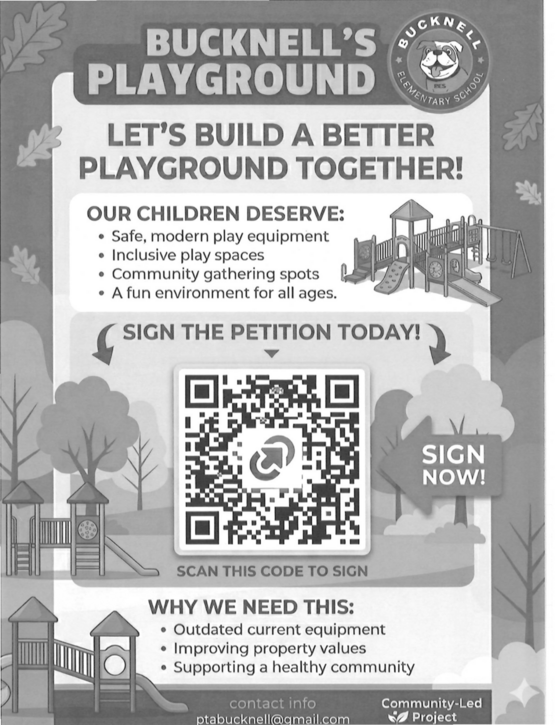 Playground upgrade flyer