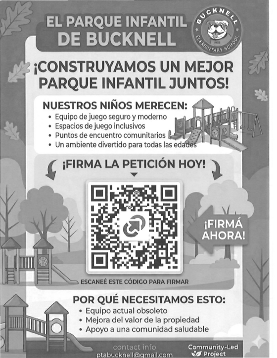 Playground upgrade flyer