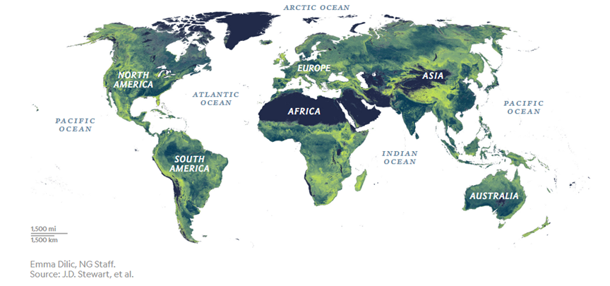 map of the world from NatGeo