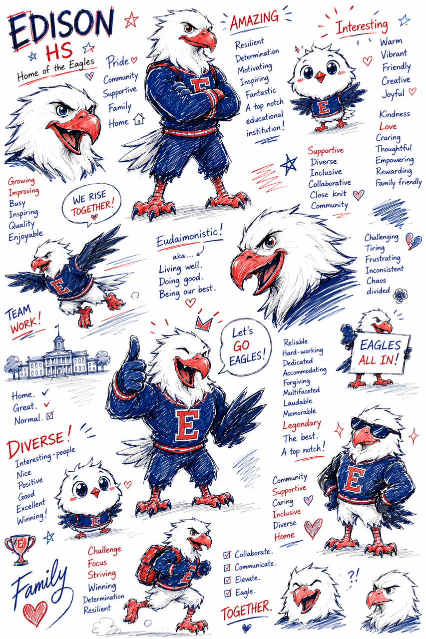 eagle with words